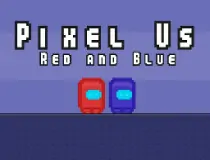 Pixel Us Red And Blue